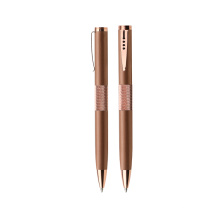 Fourniture de bureau à chaud Stationnery Engraving Logo Custom Metal Metal Rose Gold Pure Copper Pen